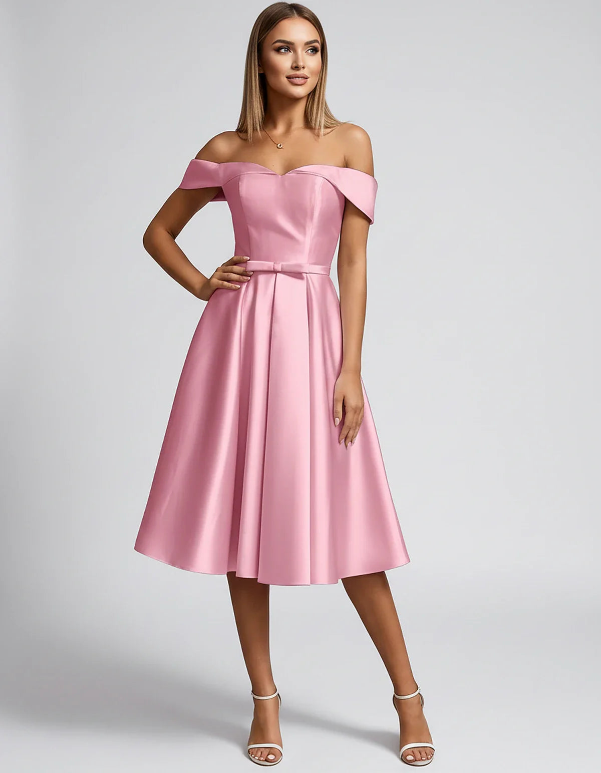 Satin Off-the-Shoulder Sweetheart A-Line Midi Dress with Pockets for Party, Cocktail, Evening, Wedding Guest & Summer Events, | SKU: LMD-584730196284715-DUSTYPINK-L,LMD-584730196284715-DUSTYPINK-M,LMD-584730196284715-DUSTYPINK-S,LMD-584730196284715-DUSTYPINK-XL,LMD-584730196284715-DUSTYPINK-XS
