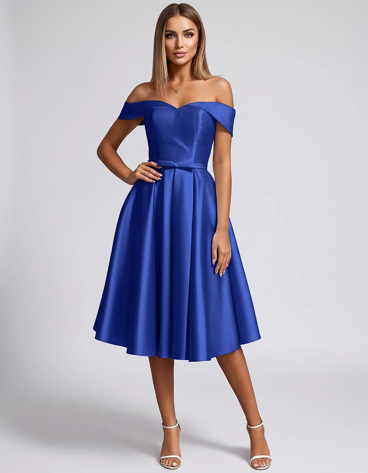 Satin Off-the-Shoulder Sweetheart A-Line Midi Dress with Pockets for Party, Cocktail, Evening, Wedding Guest & Summer Events, | SKU: LMD-584730196284715-ROYALBLUE-L,LMD-584730196284715-ROYALBLUE-M,LMD-584730196284715-ROYALBLUE-S,LMD-584730196284715-ROYALBLUE-XL,LMD-584730196284715-ROYALBLUE-XS