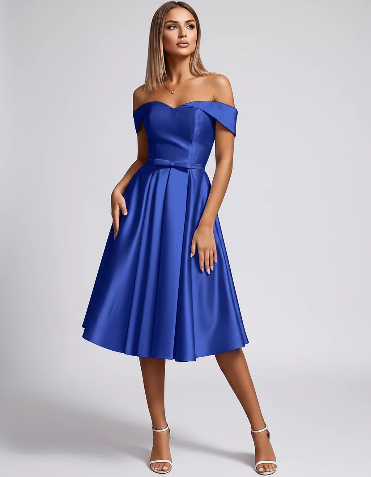Satin Off-the-Shoulder Sweetheart A-Line Midi Dress with Pockets for Party, Cocktail, Evening, Wedding Guest & Summer Events, | SKU: LMD-584730196284715-ROYALBLUE-L,LMD-584730196284715-ROYALBLUE-M,LMD-584730196284715-ROYALBLUE-S,LMD-584730196284715-ROYALBLUE-XL,LMD-584730196284715-ROYALBLUE-XS
