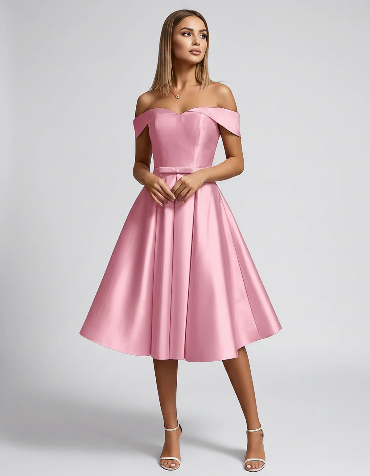 Satin Off-the-Shoulder Sweetheart A-Line Midi Dress with Pockets for Party, Cocktail, Evening, Wedding Guest & Summer Events, | SKU: LMD-584730196284715-DUSTYPINK-L,LMD-584730196284715-DUSTYPINK-M,LMD-584730196284715-DUSTYPINK-S,LMD-584730196284715-DUSTYPINK-XL,LMD-584730196284715-DUSTYPINK-XS