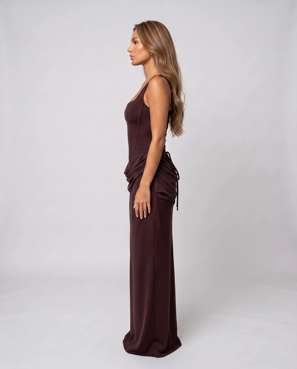Lyonesse Maxi Dresses — Brown | SKU: RB-2b46d8-brown-XS,RB-2b46d8-brown-S,RB-2b46d8-brown-M,RB-2b46d8-brown-L
