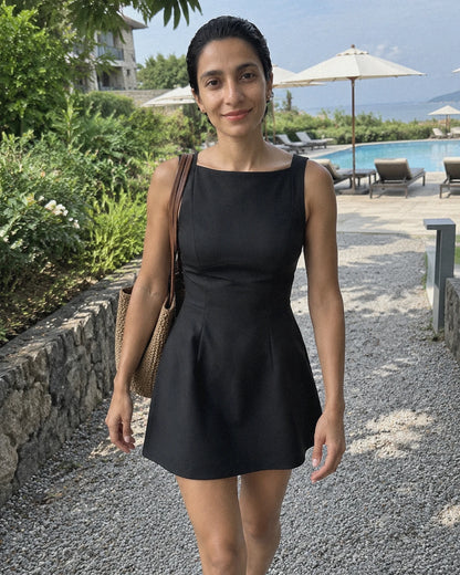 Lysmene Mini Dresses — Black | SKU: RB-90845f-black-XS,RB-90845f-black-S,RB-90845f-black-M,RB-90845f-black-L