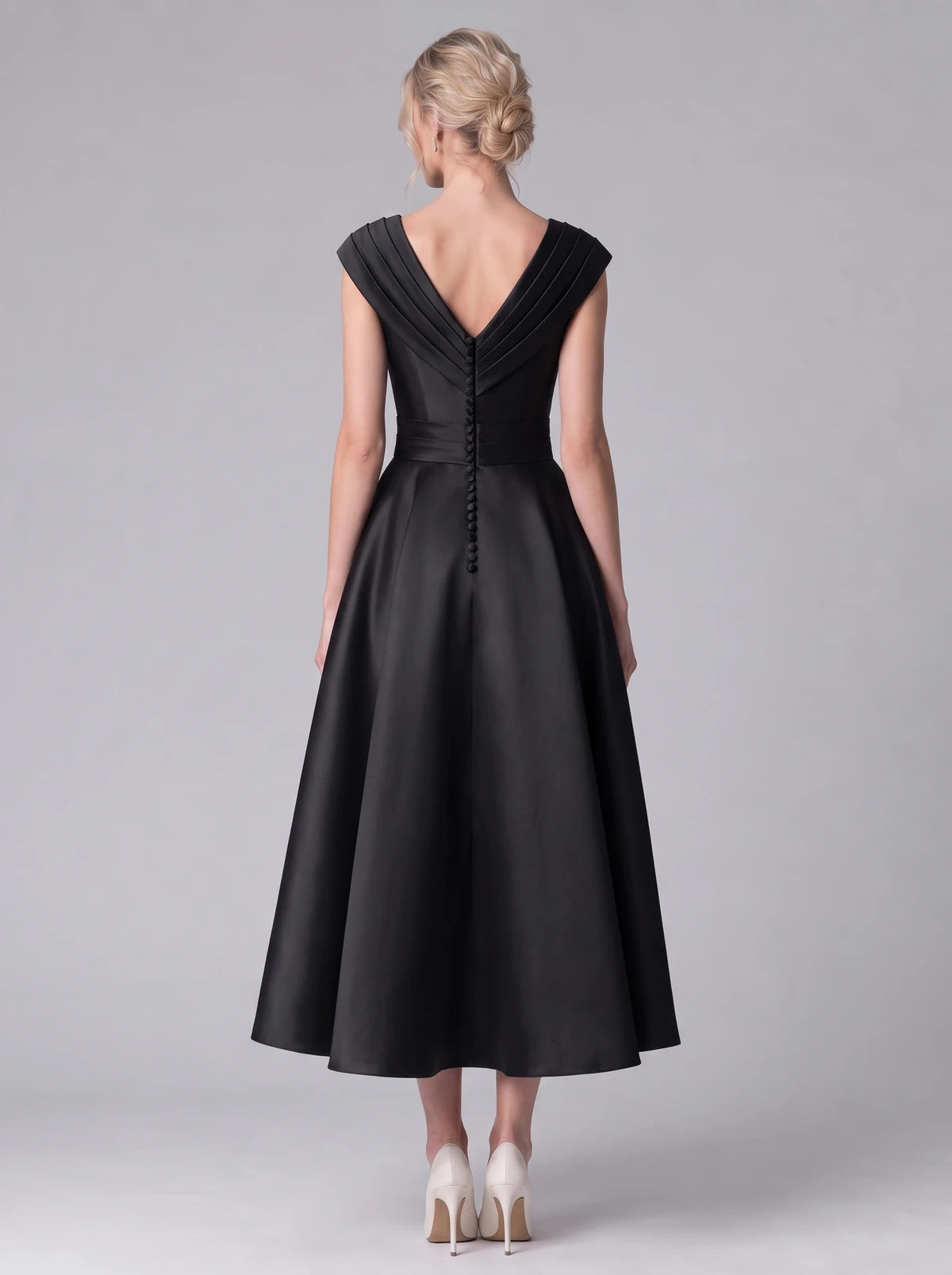 Madrigal Midi Dresses — Black | SKU: RB-e8c11e-black-2,RB-e8c11e-black-4,RB-e8c11e-black-6,RB-e8c11e-black-8,RB-e8c11e-black-10,RB-e8c11e-black-12,RB-e8c11e-black-14,RB-e8c11e-black-16,RB-e8c11e-black-16W,RB-e8c11e-black-18W,RB-e8c11e-black-20W,RB-e8c11e-black-22W