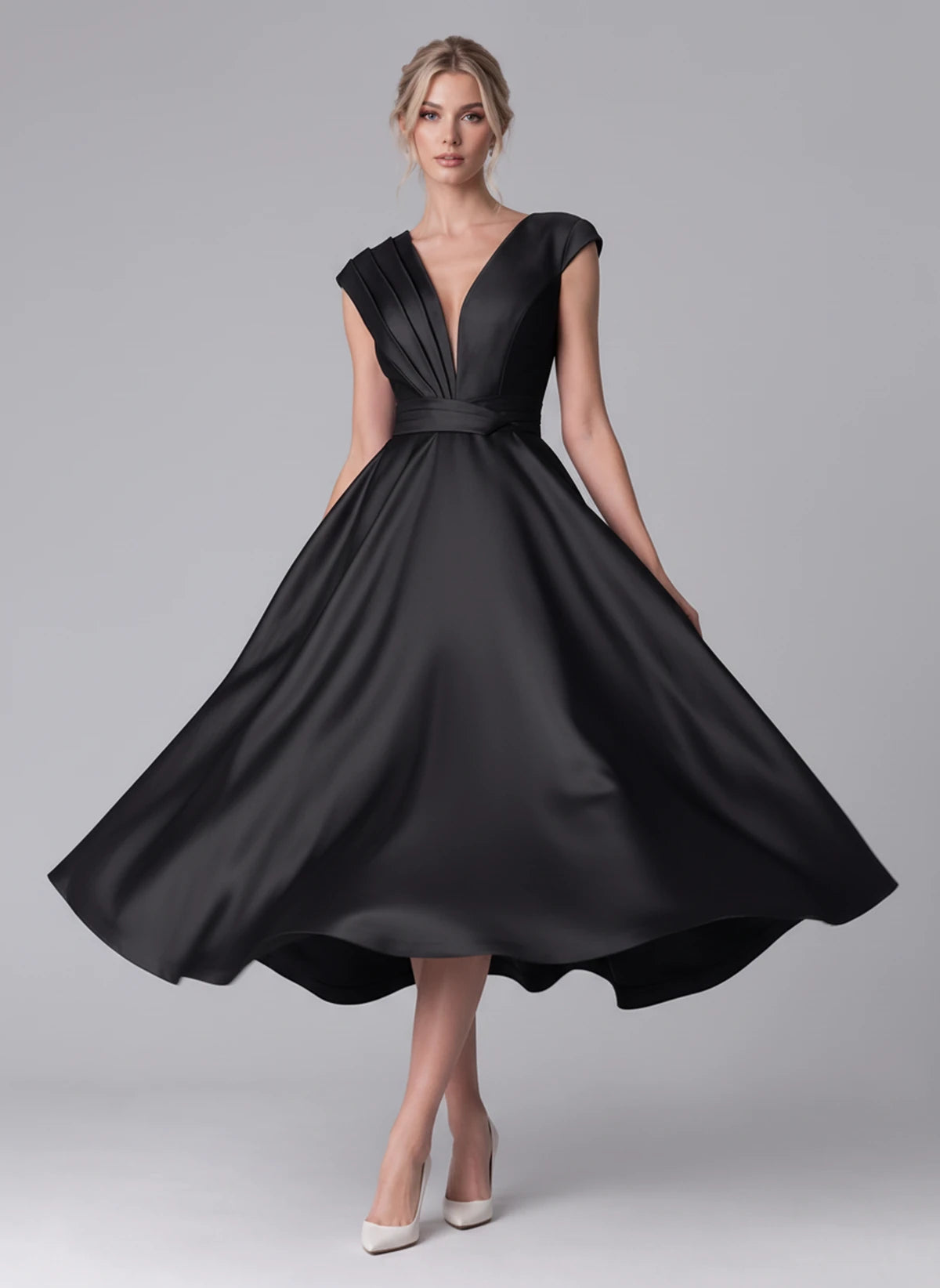 Madrigal Midi Dresses — Black | SKU: RB-e8c11e-black-2,RB-e8c11e-black-4,RB-e8c11e-black-6,RB-e8c11e-black-8,RB-e8c11e-black-10,RB-e8c11e-black-12,RB-e8c11e-black-14,RB-e8c11e-black-16,RB-e8c11e-black-16W,RB-e8c11e-black-18W,RB-e8c11e-black-20W,RB-e8c11e-black-22W