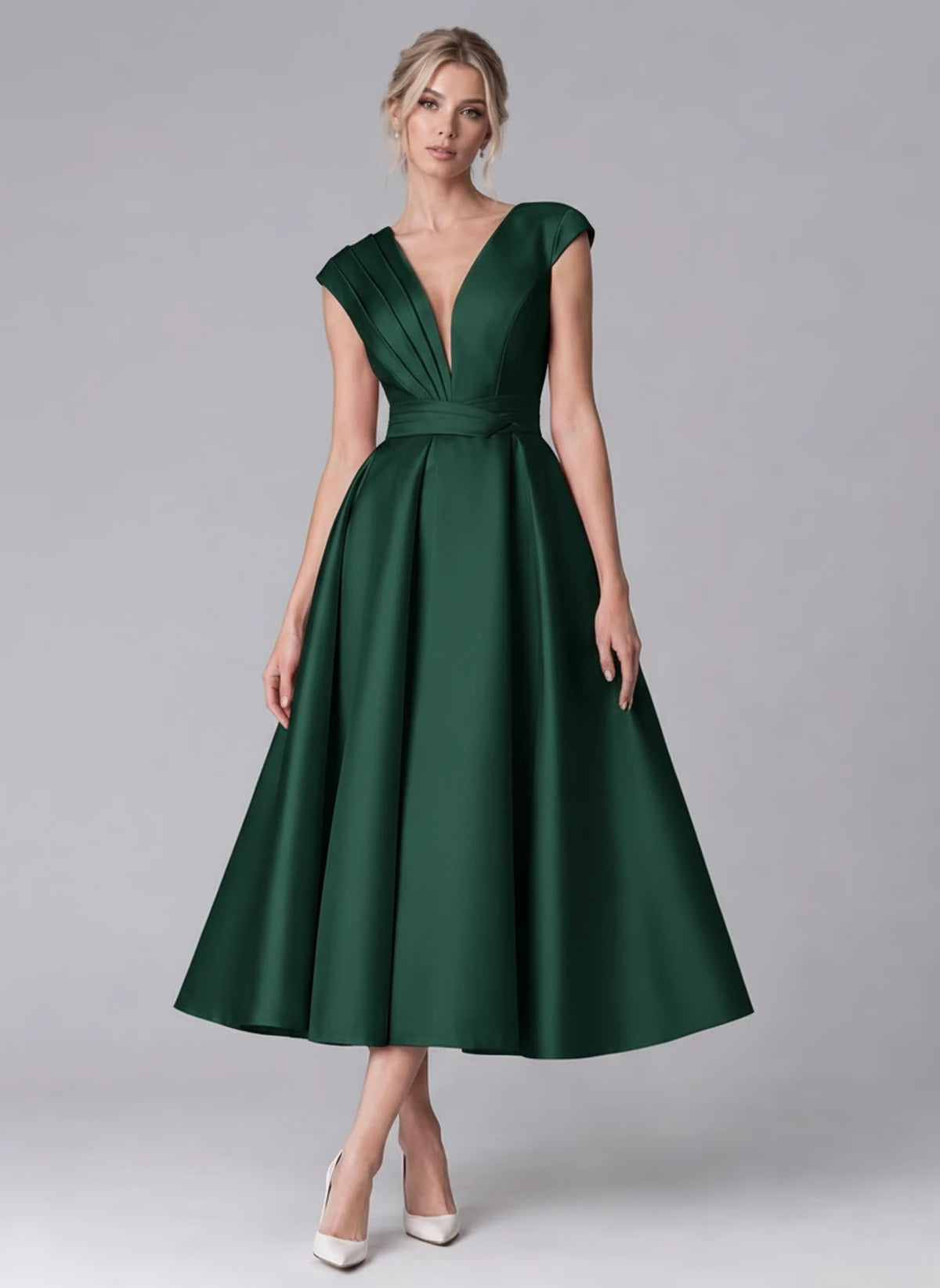 Madrigal Midi Dresses — Green