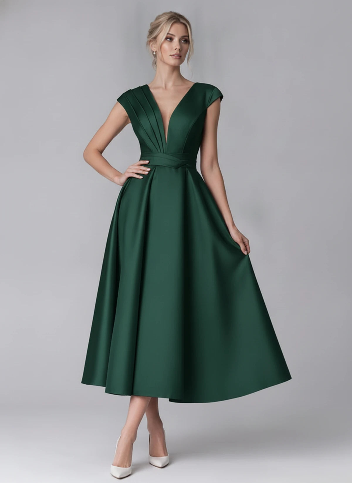 Madrigal Midi Dresses — Green | SKU: RB-e8c11e-green-2,RB-e8c11e-green-4,RB-e8c11e-green-6,RB-e8c11e-green-8,RB-e8c11e-green-10,RB-e8c11e-green-12,RB-e8c11e-green-14,RB-e8c11e-green-16,RB-e8c11e-green-16W,RB-e8c11e-green-18W,RB-e8c11e-green-20W,RB-e8c11e-green-22W