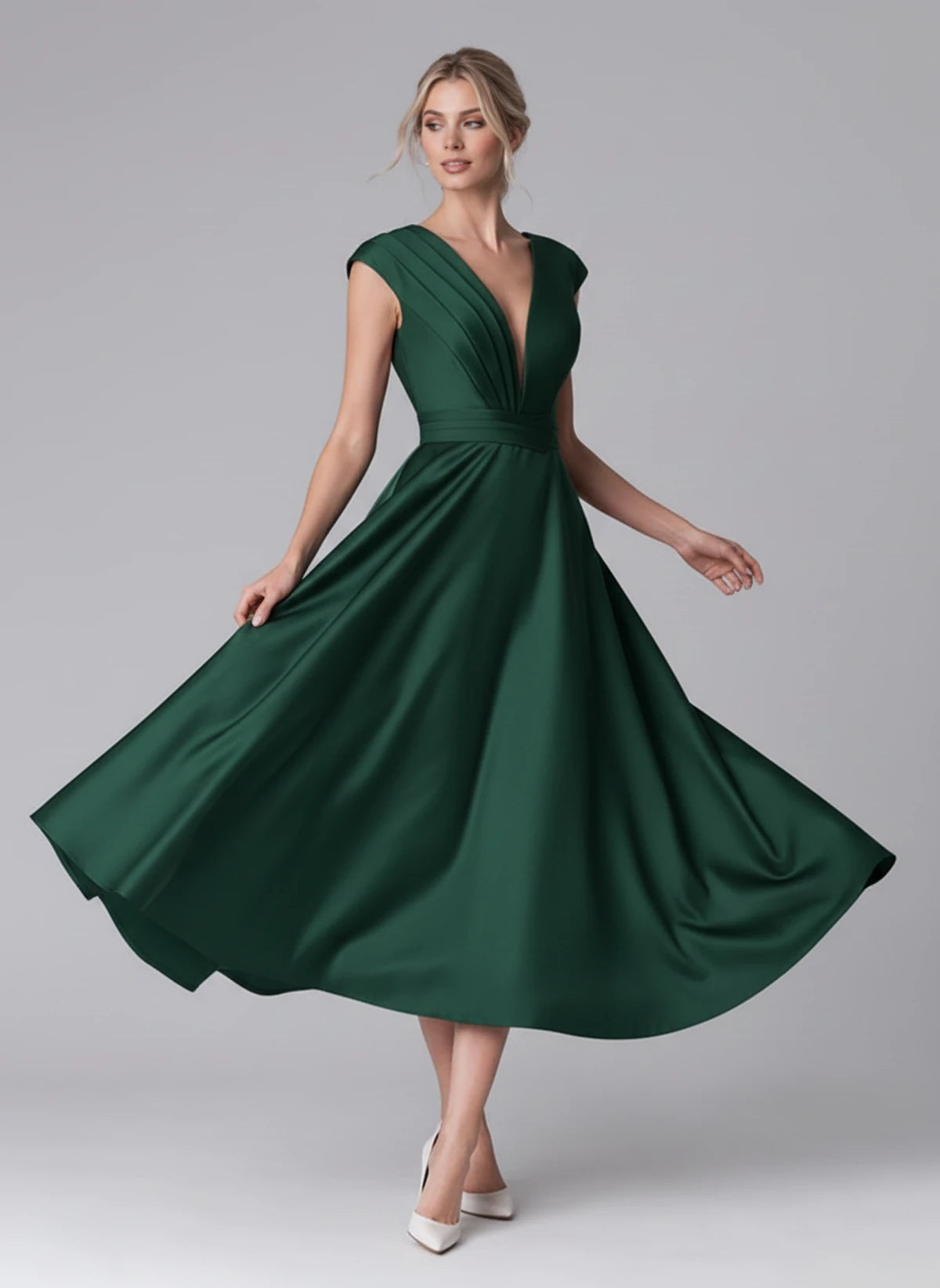 Madrigal Midi Dresses — Green | SKU: RB-e8c11e-green-2,RB-e8c11e-green-4,RB-e8c11e-green-6,RB-e8c11e-green-8,RB-e8c11e-green-10,RB-e8c11e-green-12,RB-e8c11e-green-14,RB-e8c11e-green-16,RB-e8c11e-green-16W,RB-e8c11e-green-18W,RB-e8c11e-green-20W,RB-e8c11e-green-22W