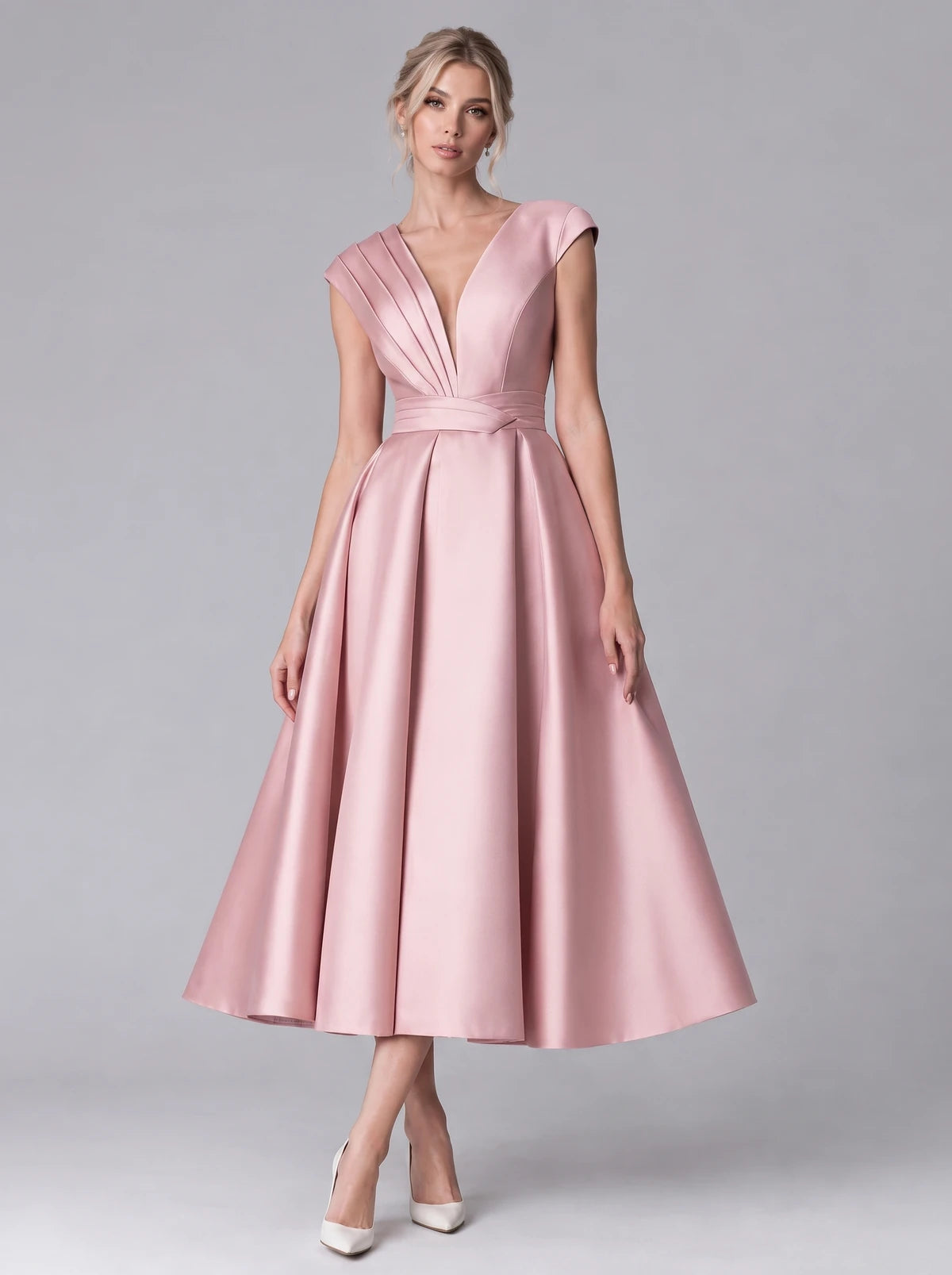 Madrigal Midi Dresses — Pink