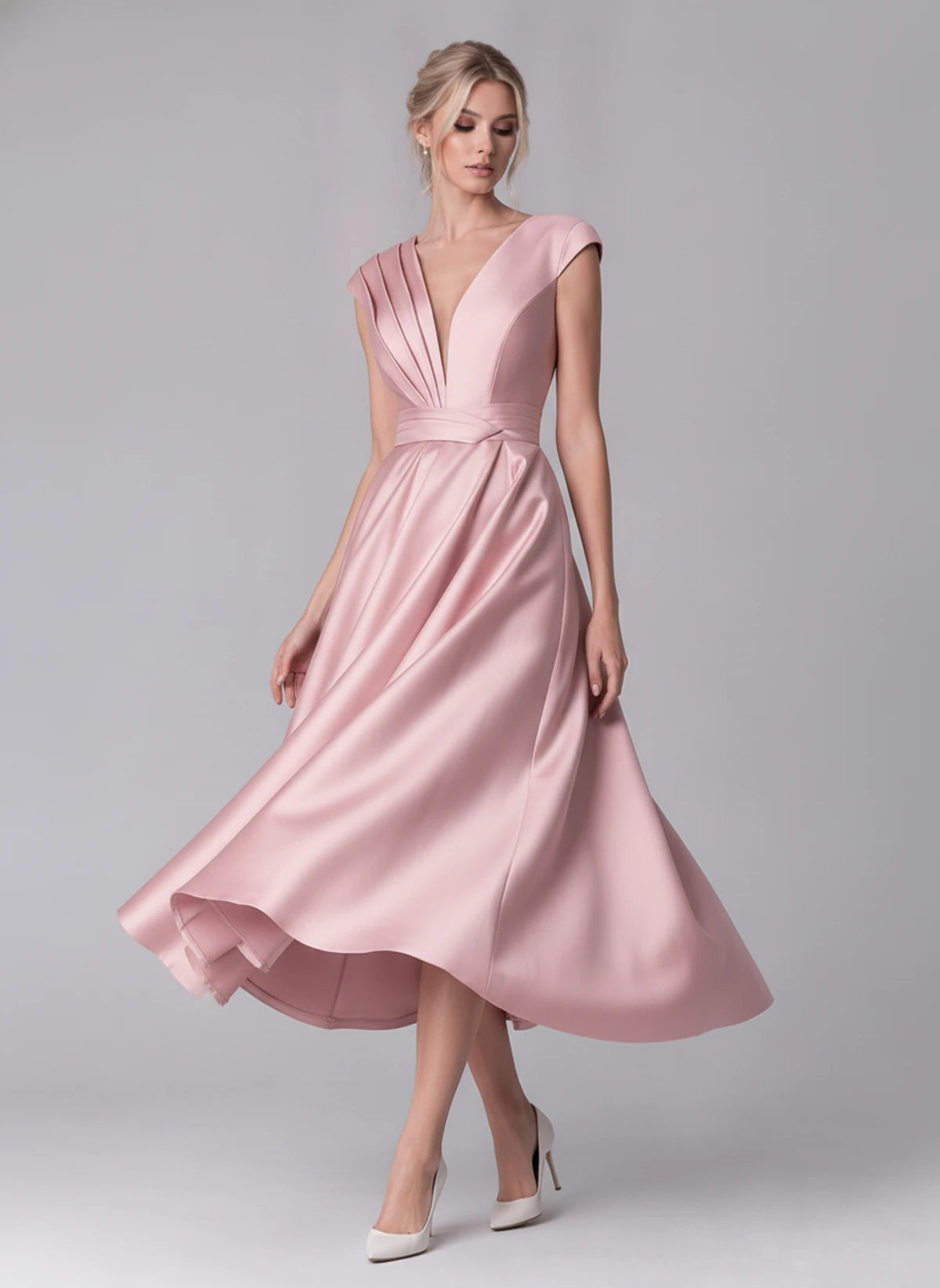 Madrigal Midi Dresses — Pink | SKU: RB-e8c11e-pink-2,RB-e8c11e-pink-4,RB-e8c11e-pink-6,RB-e8c11e-pink-8,RB-e8c11e-pink-10,RB-e8c11e-pink-12,RB-e8c11e-pink-14,RB-e8c11e-pink-16,RB-e8c11e-pink-16W,RB-e8c11e-pink-18W,RB-e8c11e-pink-20W,RB-e8c11e-pink-22W