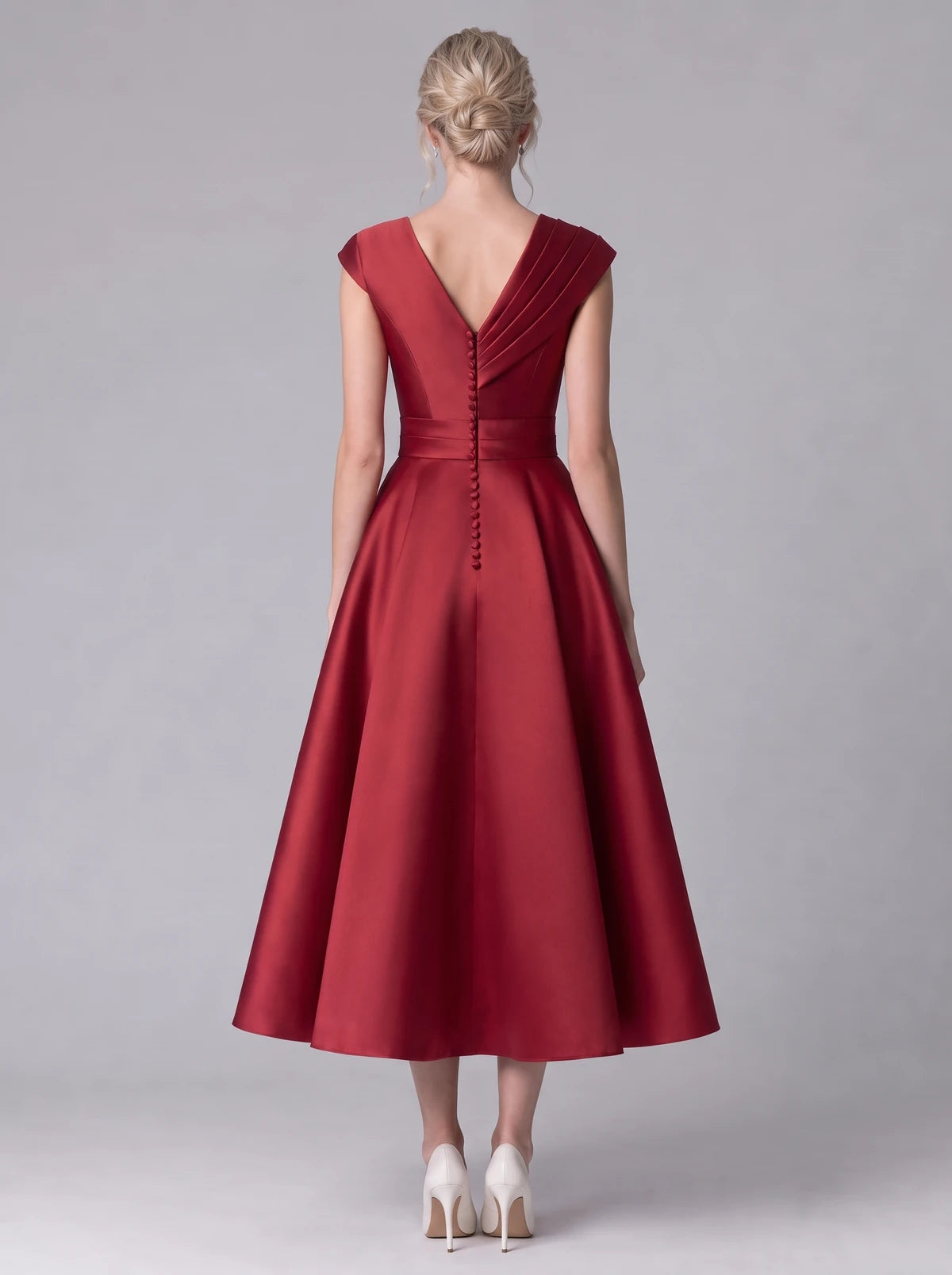 Madrigal Midi Dresses — Red | SKU: RB-e8c11e-red-2,RB-e8c11e-red-4,RB-e8c11e-red-6,RB-e8c11e-red-8,RB-e8c11e-red-10,RB-e8c11e-red-12,RB-e8c11e-red-14,RB-e8c11e-red-16,RB-e8c11e-red-16W,RB-e8c11e-red-18W,RB-e8c11e-red-20W,RB-e8c11e-red-22W