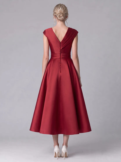 Madrigal Midi Dresses — Red | SKU: RB-e8c11e-red-2,RB-e8c11e-red-4,RB-e8c11e-red-6,RB-e8c11e-red-8,RB-e8c11e-red-10,RB-e8c11e-red-12,RB-e8c11e-red-14,RB-e8c11e-red-16,RB-e8c11e-red-16W,RB-e8c11e-red-18W,RB-e8c11e-red-20W,RB-e8c11e-red-22W