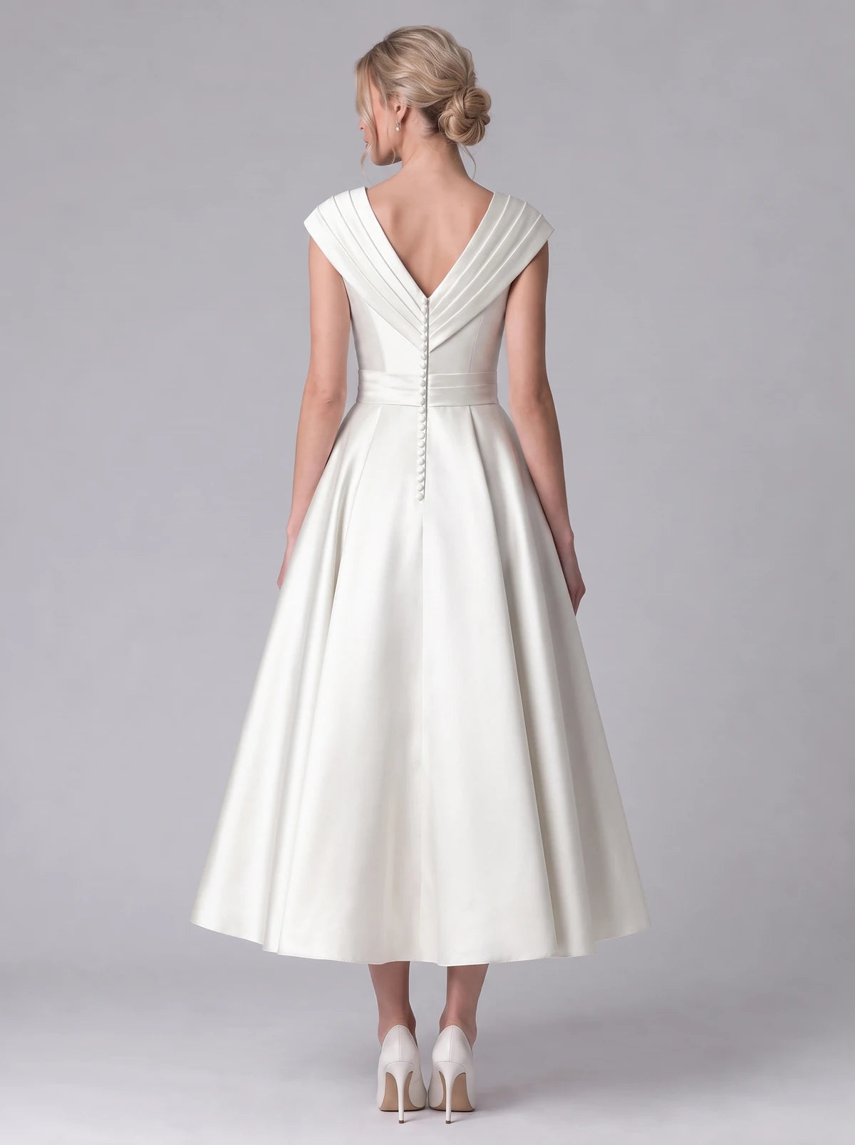 Madrigal Midi Dresses — White | SKU: RB-e8c11e-white-2,RB-e8c11e-white-4,RB-e8c11e-white-6,RB-e8c11e-white-8,RB-e8c11e-white-10,RB-e8c11e-white-12,RB-e8c11e-white-14,RB-e8c11e-white-16,RB-e8c11e-white-16W,RB-e8c11e-white-18W,RB-e8c11e-white-20W,RB-e8c11e-white-22W