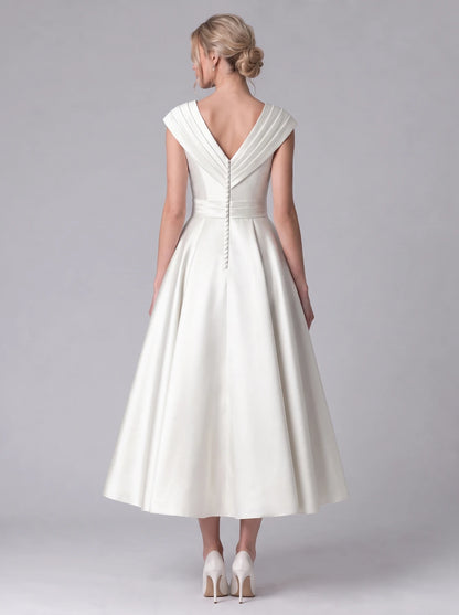 Madrigal Midi Dresses — White | SKU: RB-e8c11e-white-2,RB-e8c11e-white-4,RB-e8c11e-white-6,RB-e8c11e-white-8,RB-e8c11e-white-10,RB-e8c11e-white-12,RB-e8c11e-white-14,RB-e8c11e-white-16,RB-e8c11e-white-16W,RB-e8c11e-white-18W,RB-e8c11e-white-20W,RB-e8c11e-white-22W