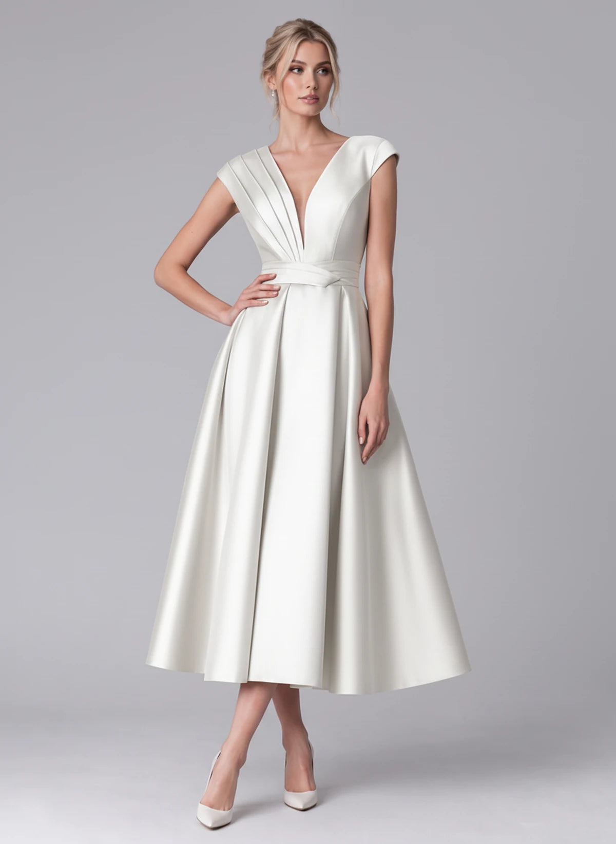 Madrigal Midi Dresses — White | SKU: RB-e8c11e-white-2,RB-e8c11e-white-4,RB-e8c11e-white-6,RB-e8c11e-white-8,RB-e8c11e-white-10,RB-e8c11e-white-12,RB-e8c11e-white-14,RB-e8c11e-white-16,RB-e8c11e-white-16W,RB-e8c11e-white-18W,RB-e8c11e-white-20W,RB-e8c11e-white-22W