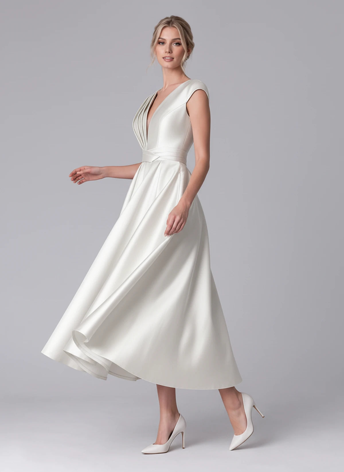 Madrigal Midi Dresses — White | SKU: RB-e8c11e-white-2,RB-e8c11e-white-4,RB-e8c11e-white-6,RB-e8c11e-white-8,RB-e8c11e-white-10,RB-e8c11e-white-12,RB-e8c11e-white-14,RB-e8c11e-white-16,RB-e8c11e-white-16W,RB-e8c11e-white-18W,RB-e8c11e-white-20W,RB-e8c11e-white-22W