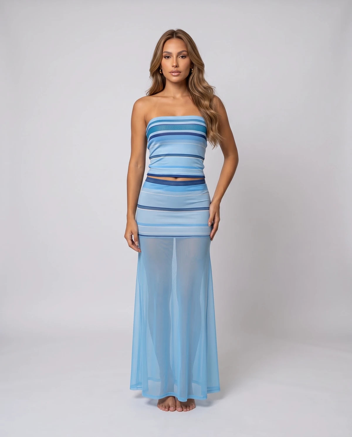 Maelenne Maxi Skirt — Blue