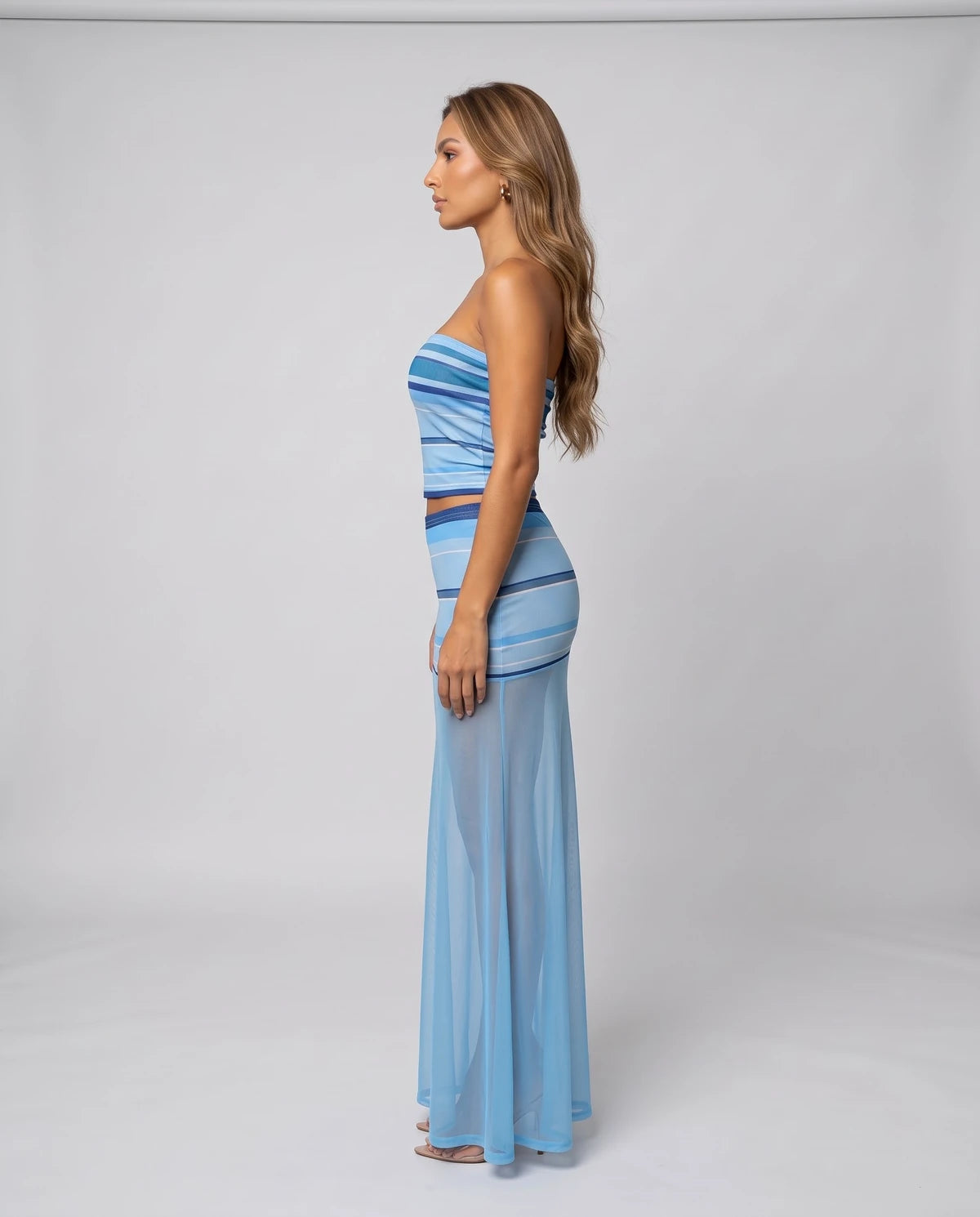 Maelenne Maxi Skirt — Blue | SKU: RB-63027b-blue-XS,RB-63027b-blue-S,RB-63027b-blue-M,RB-63027b-blue-L