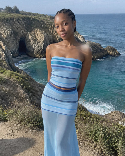 Maelenne Maxi Skirt — Blue | SKU: RB-63027b-blue-XS,RB-63027b-blue-S,RB-63027b-blue-M,RB-63027b-blue-L