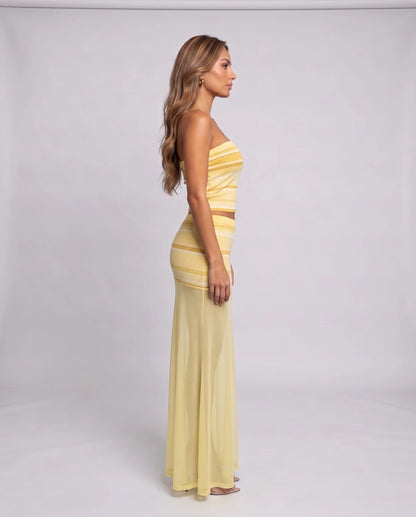 Maelenne Maxi Skirt — Yellow | SKU: RB-63027b-yellow-XS,RB-63027b-yellow-S,RB-63027b-yellow-M,RB-63027b-yellow-L