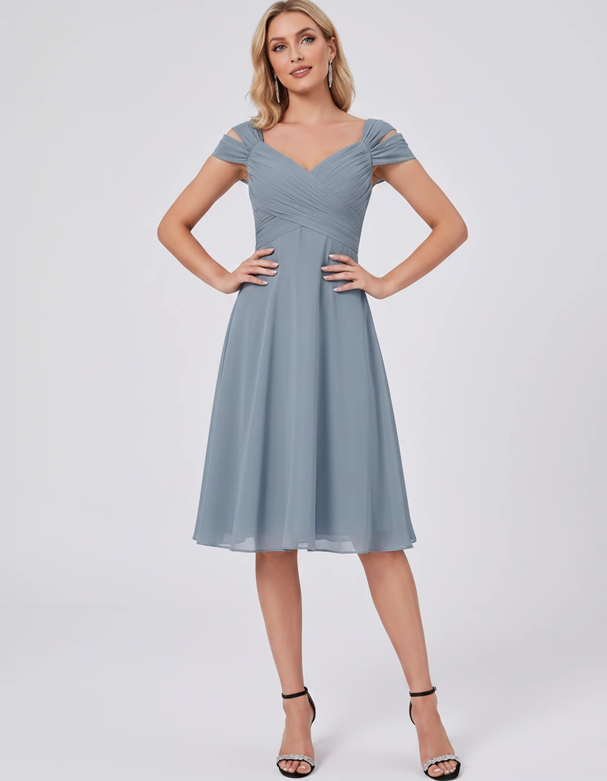 Maelys Midi Dresses — Blue | SKU: RB-25267f-blue-2,RB-25267f-blue-4,RB-25267f-blue-6,RB-25267f-blue-8,RB-25267f-blue-10,RB-25267f-blue-12,RB-25267f-blue-14,RB-25267f-blue-16,RB-25267f-blue-16W,RB-25267f-blue-18W,RB-25267f-blue-20W,RB-25267f-blue-22W