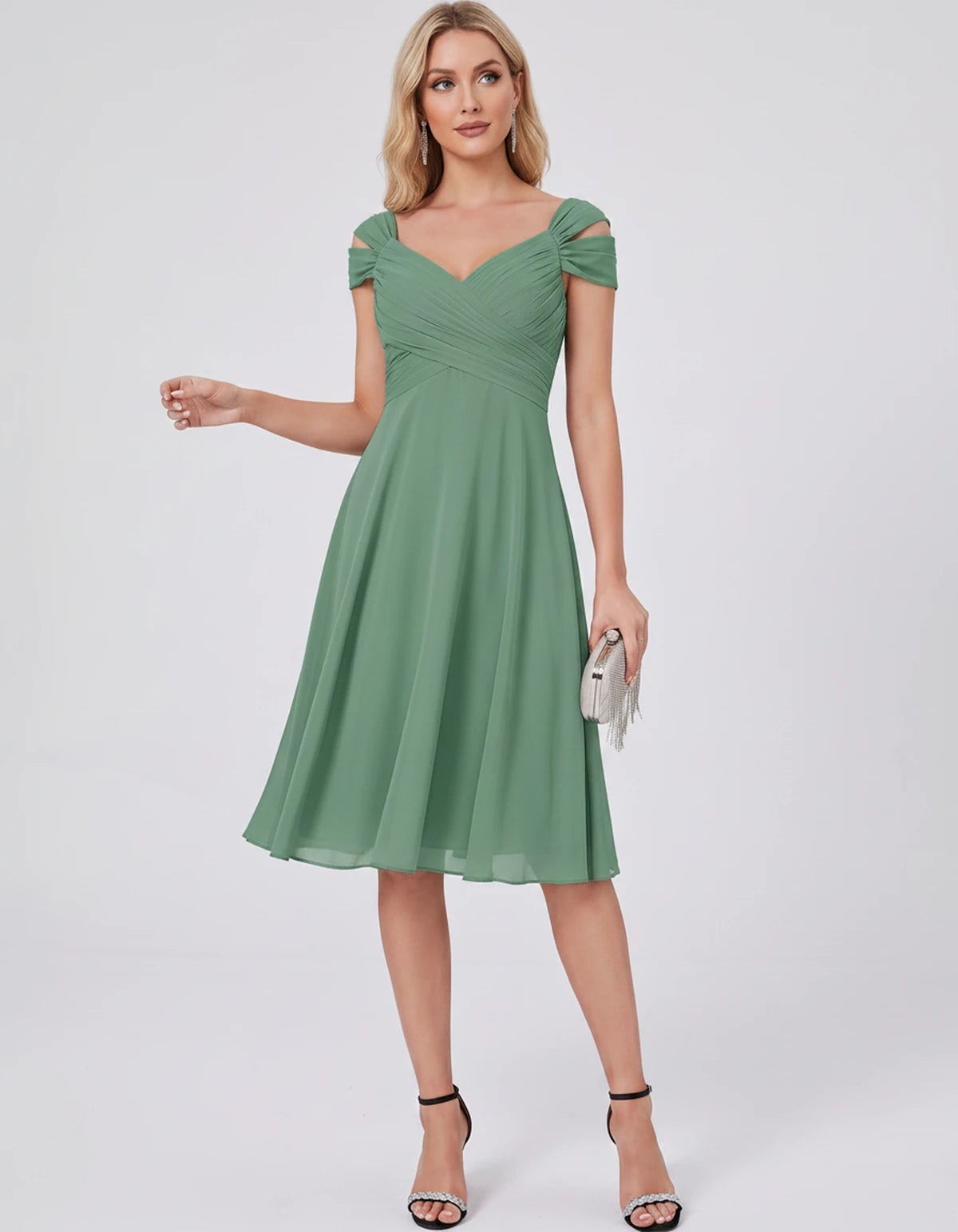 Maelys Midi Dresses — Eucalyptus | SKU: RB-25267f-eucaly4d-2,RB-25267f-eucaly4d-4,RB-25267f-eucaly4d-6,RB-25267f-eucaly4d-8,RB-25267f-eucaly4d-10,RB-25267f-eucaly4d-12,RB-25267f-eucaly4d-14,RB-25267f-eucaly4d-16,RB-25267f-eucaly4d-16W,RB-25267f-eucaly4d-18W,RB-25267f-eucaly4d-20W,RB-25267f-eucaly4d-22W