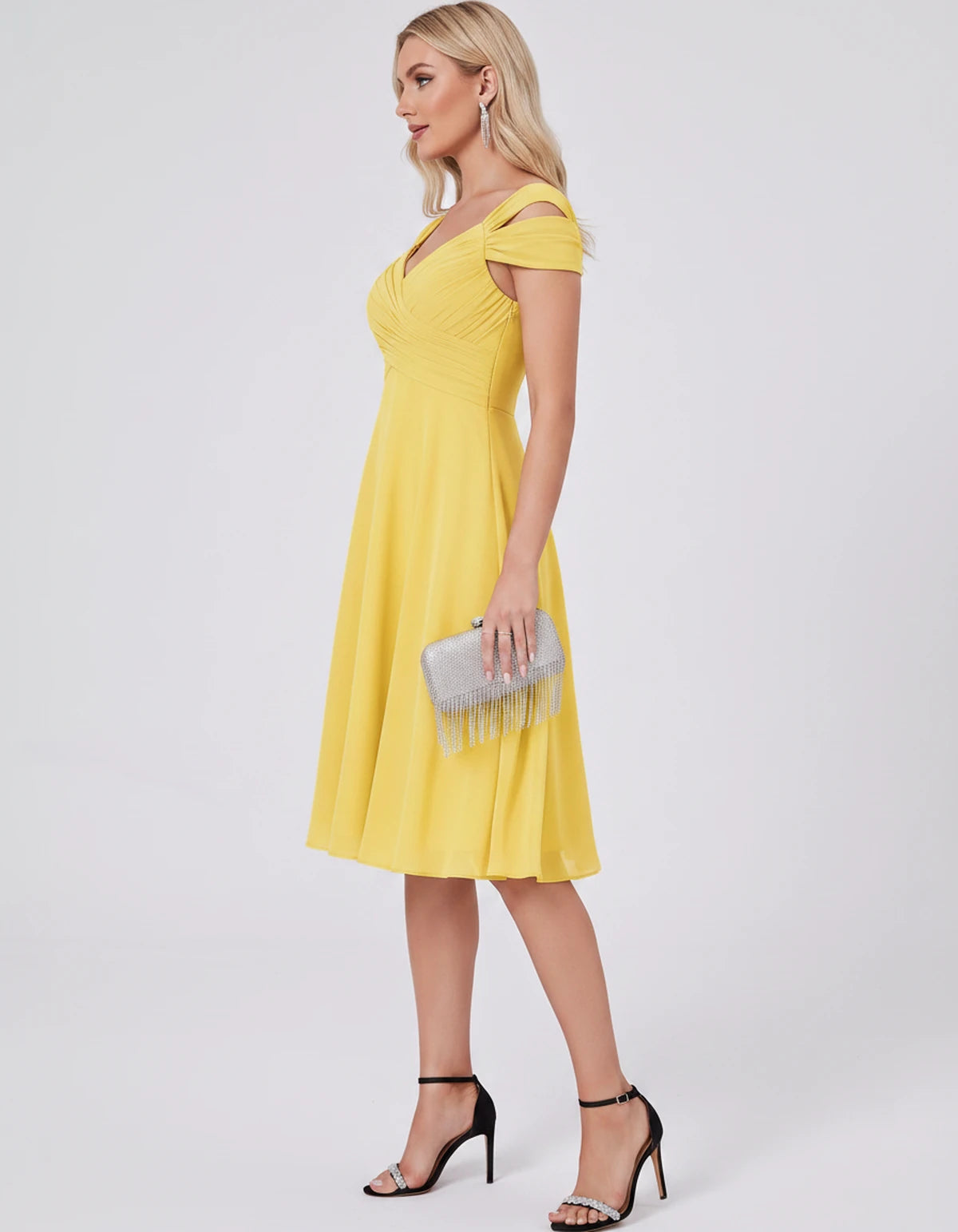 Maelys Midi Dresses — Yellow | SKU: RB-25267f-yellow-2,RB-25267f-yellow-4,RB-25267f-yellow-6,RB-25267f-yellow-8,RB-25267f-yellow-10,RB-25267f-yellow-12,RB-25267f-yellow-14,RB-25267f-yellow-16,RB-25267f-yellow-16W,RB-25267f-yellow-18W,RB-25267f-yellow-20W,RB-25267f-yellow-22W