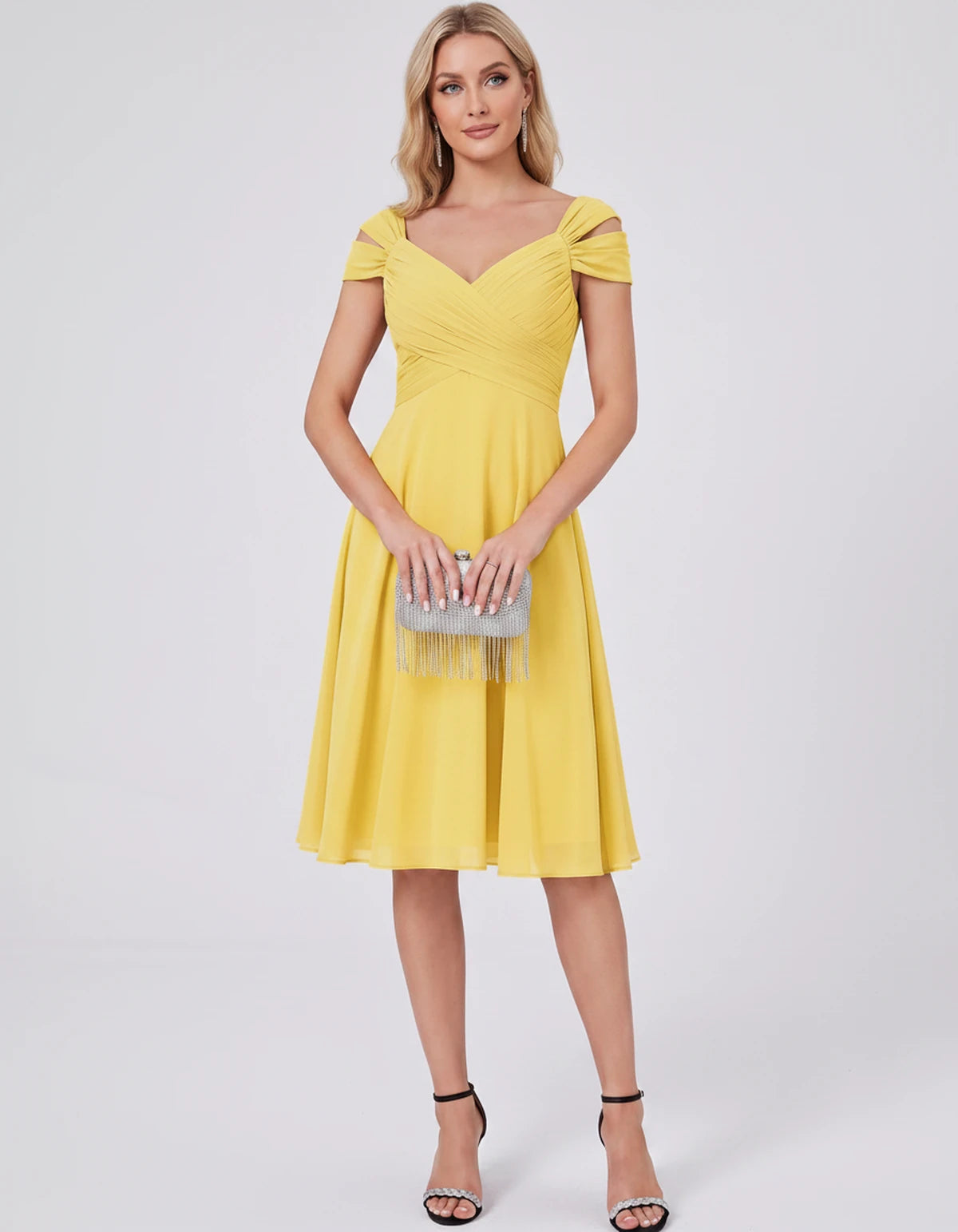 Maelys Midi Dresses — Yellow | SKU: RB-25267f-yellow-2,RB-25267f-yellow-4,RB-25267f-yellow-6,RB-25267f-yellow-8,RB-25267f-yellow-10,RB-25267f-yellow-12,RB-25267f-yellow-14,RB-25267f-yellow-16,RB-25267f-yellow-16W,RB-25267f-yellow-18W,RB-25267f-yellow-20W,RB-25267f-yellow-22W
