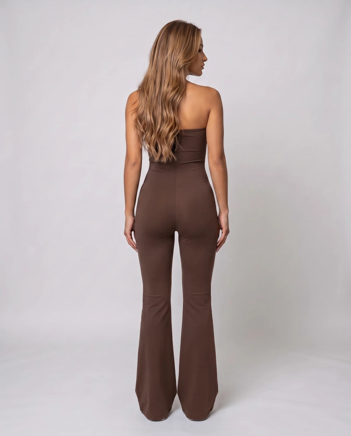 Magnelle Jumpsuit — Brown | SKU: RB-b1f015-brown-XS,RB-b1f015-brown-S,RB-b1f015-brown-M,RB-b1f015-brown-L,RB-b1f015-brown-XL