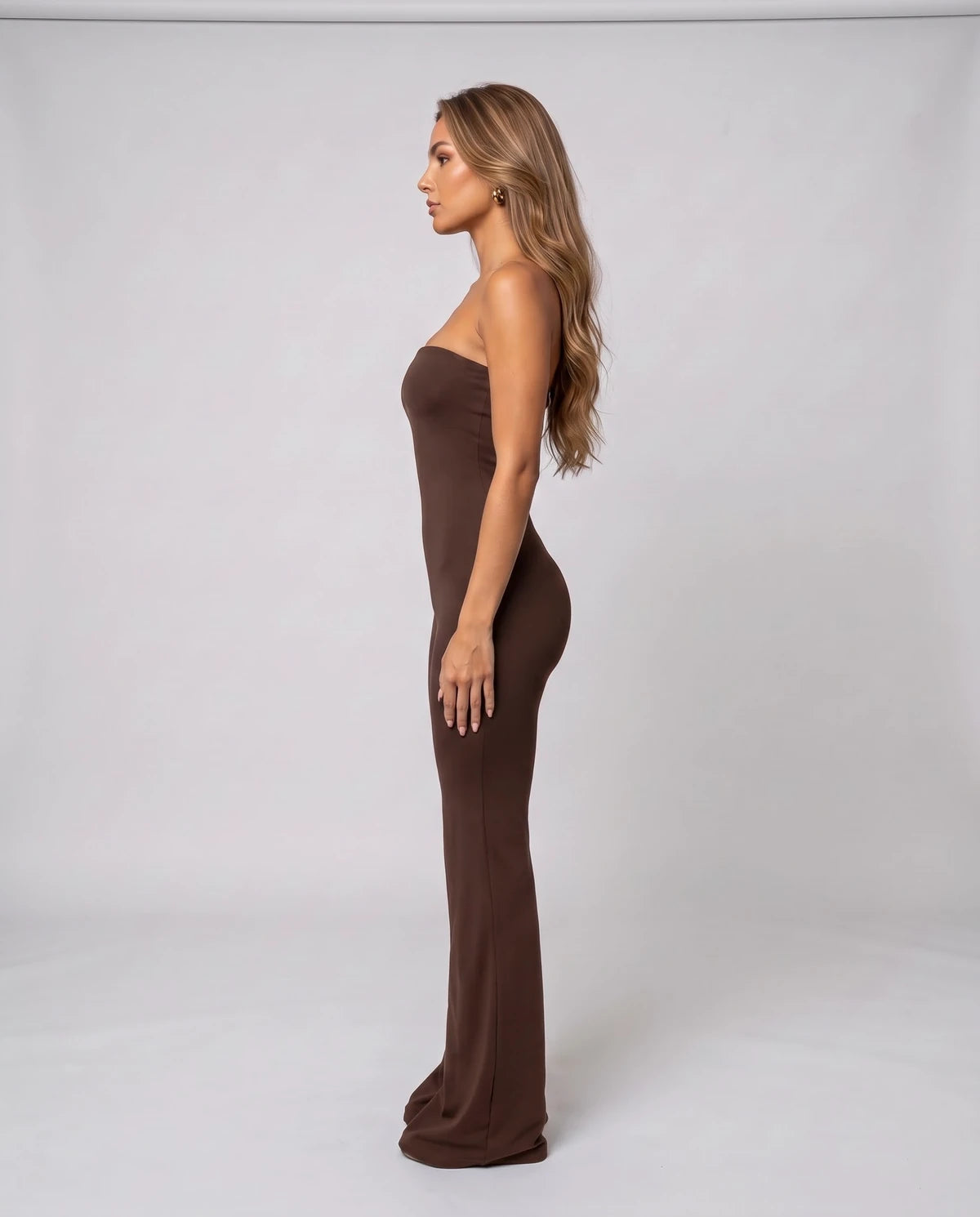 Magnelle Jumpsuit — Brown | SKU: RB-b1f015-brown-XS,RB-b1f015-brown-S,RB-b1f015-brown-M,RB-b1f015-brown-L,RB-b1f015-brown-XL
