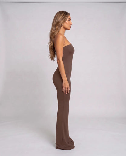 Magnelle Jumpsuit — Brown | SKU: RB-b1f015-brown-XS,RB-b1f015-brown-S,RB-b1f015-brown-M,RB-b1f015-brown-L,RB-b1f015-brown-XL