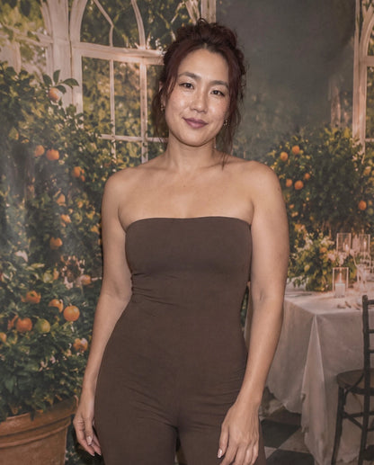 Magnelle Jumpsuit — Brown | SKU: RB-b1f015-brown-XS,RB-b1f015-brown-S,RB-b1f015-brown-M,RB-b1f015-brown-L,RB-b1f015-brown-XL