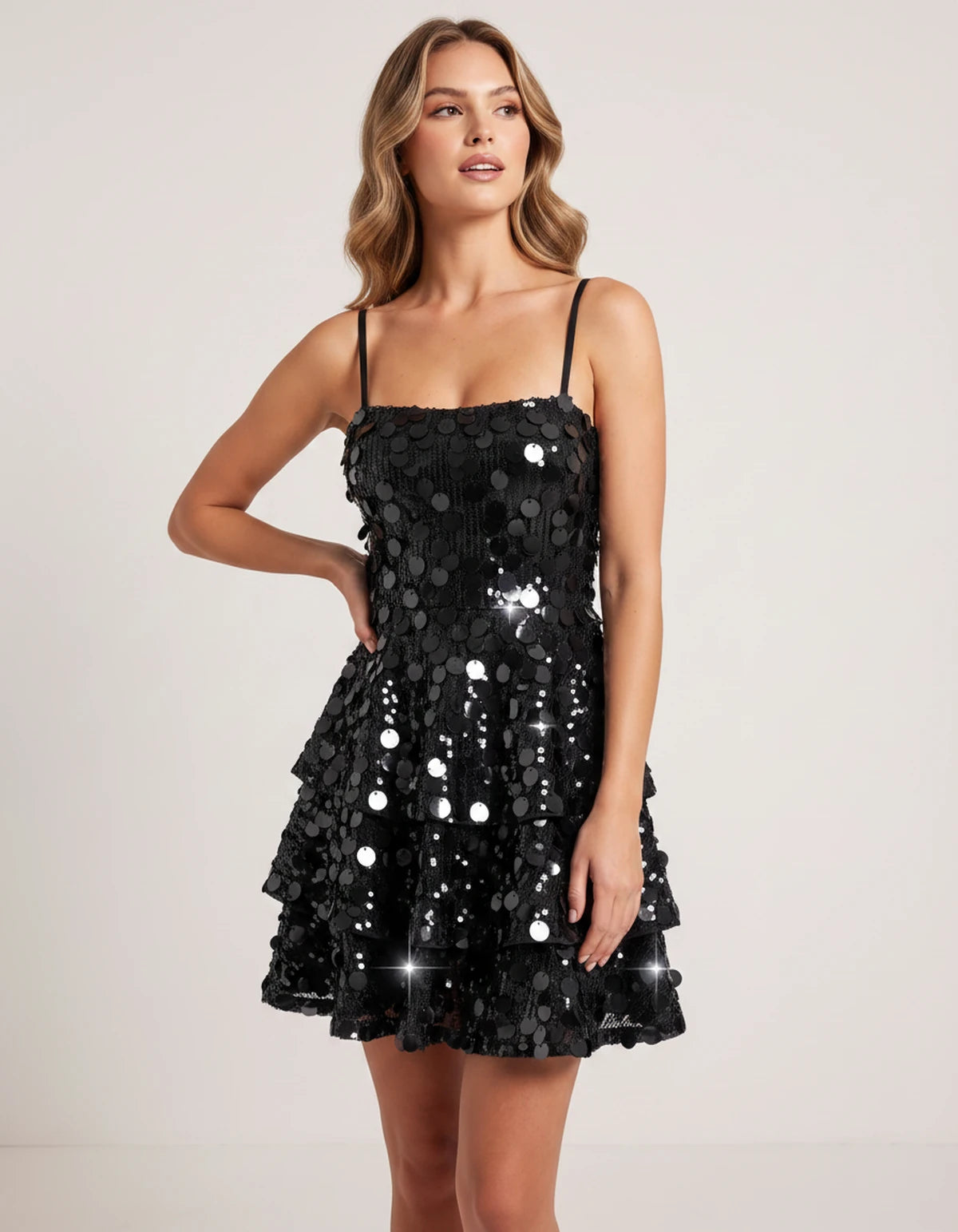 Magnolia Mini Dress — Black | SKU: RB-ca51aa-black-2,RB-ca51aa-black-4,RB-ca51aa-black-6,RB-ca51aa-black-8,RB-ca51aa-black-10,RB-ca51aa-black-12,RB-ca51aa-black-14,RB-ca51aa-black-16,RB-ca51aa-black-16W,RB-ca51aa-black-18W,RB-ca51aa-black-20W,RB-ca51aa-black-22W