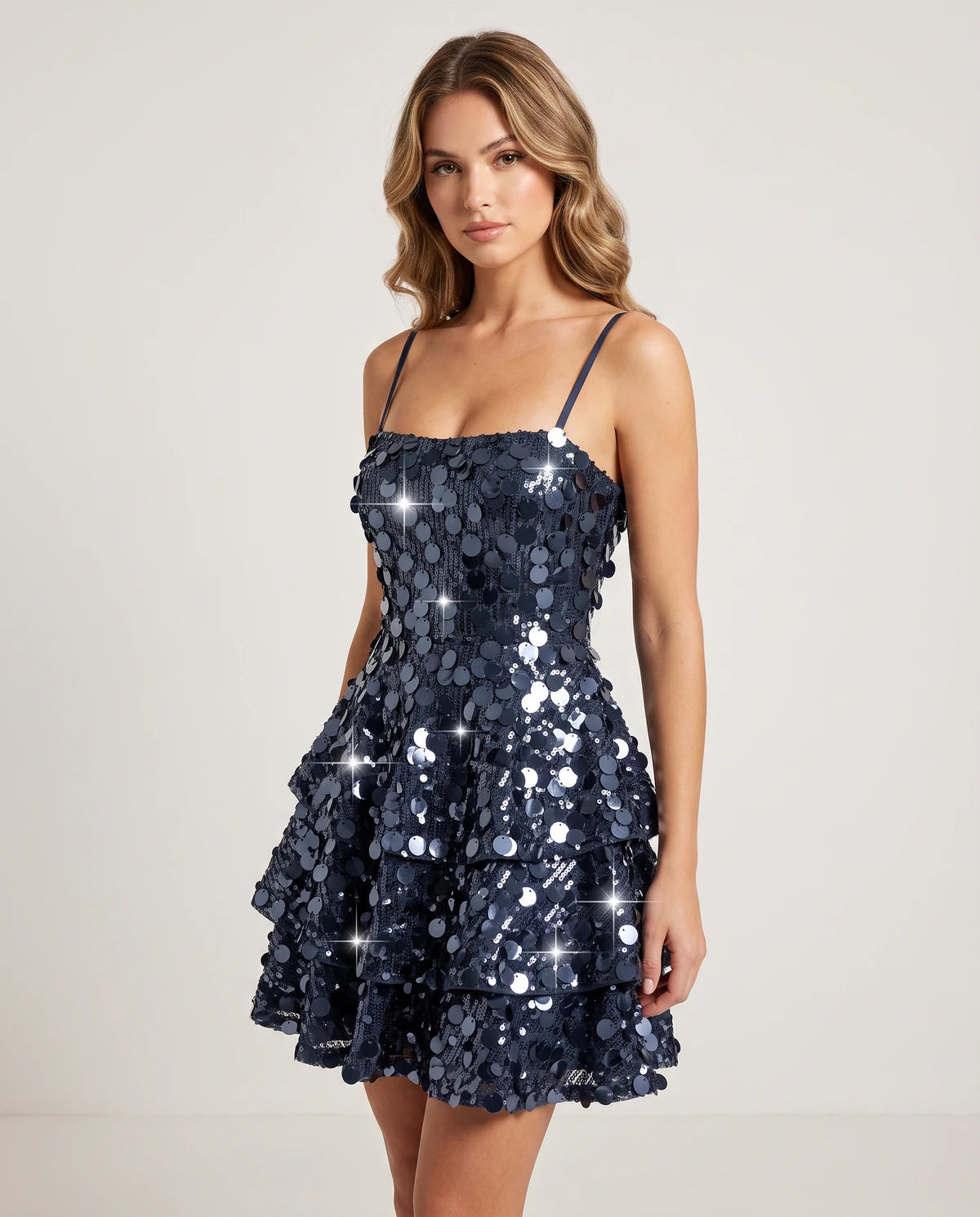 Magnolia Mini Dress — Navy