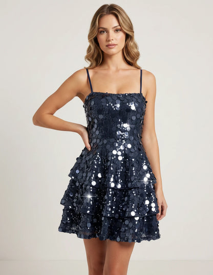 Magnolia Mini Dress — Navy | SKU: RB-ca51aa-navy-2,RB-ca51aa-navy-4,RB-ca51aa-navy-6,RB-ca51aa-navy-8,RB-ca51aa-navy-10,RB-ca51aa-navy-12,RB-ca51aa-navy-14,RB-ca51aa-navy-16,RB-ca51aa-navy-16W,RB-ca51aa-navy-18W,RB-ca51aa-navy-20W,RB-ca51aa-navy-22W