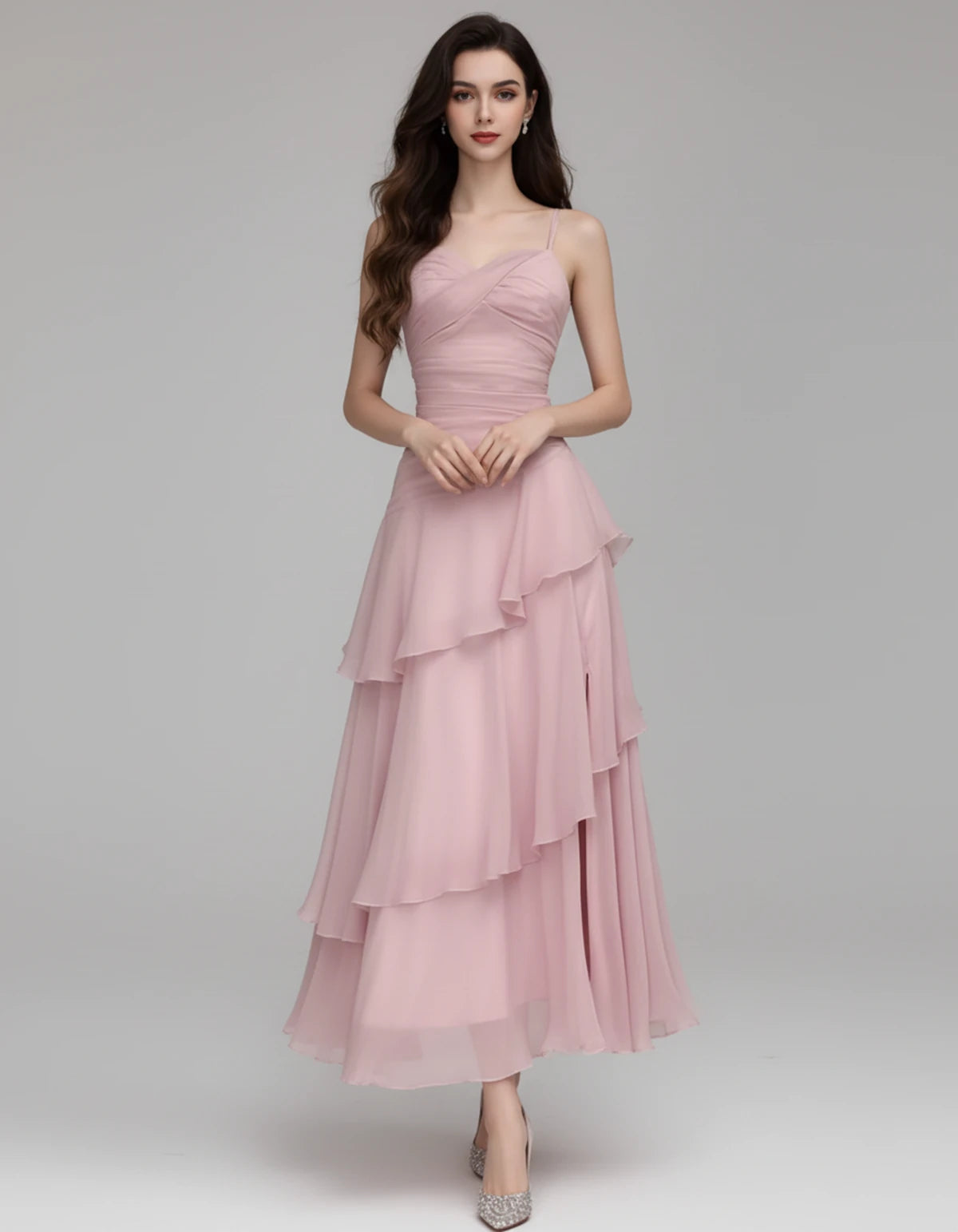 Mahonia Maxi Dresses — Baby Pink | SKU: RB-c612f4-babypink-XS,RB-c612f4-babypink-S,RB-c612f4-babypink-M,RB-c612f4-babypink-L,RB-c612f4-babypink-XL