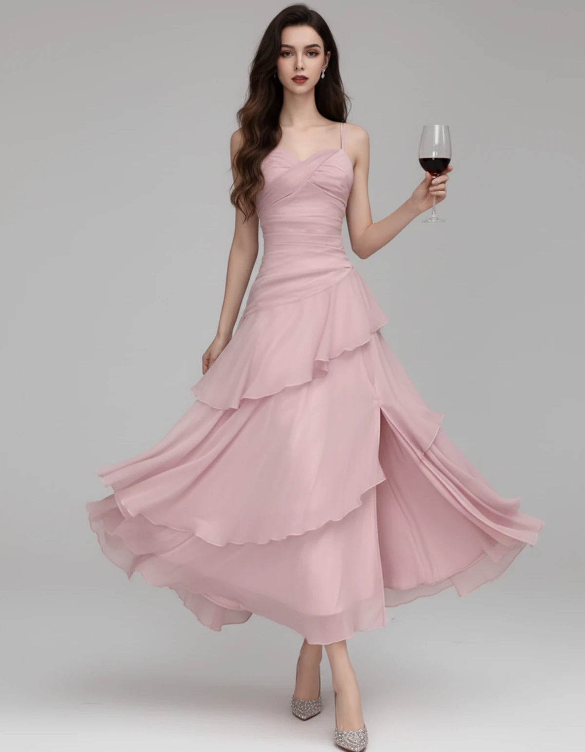Mahonia Maxi Dresses — Baby Pink | SKU: RB-c612f4-babypink-XS,RB-c612f4-babypink-S,RB-c612f4-babypink-M,RB-c612f4-babypink-L,RB-c612f4-babypink-XL