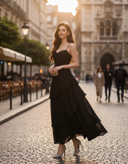 Mahonia Maxi Dresses — Black | SKU: RB-c612f4-black-XS,RB-c612f4-black-S,RB-c612f4-black-M,RB-c612f4-black-L,RB-c612f4-black-XL