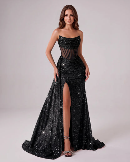 Maisonne Maxi Dresses — Black