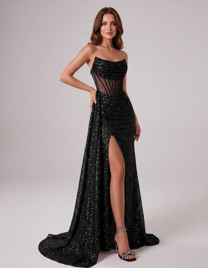 Maisonne Maxi Dresses — Black | SKU: RB-c17685-black-2,RB-c17685-black-4,RB-c17685-black-6,RB-c17685-black-8,RB-c17685-black-10,RB-c17685-black-12,RB-c17685-black-14,RB-c17685-black-14W,RB-c17685-black-16,RB-c17685-black-16W,RB-c17685-black-18W,RB-c17685-black-20W