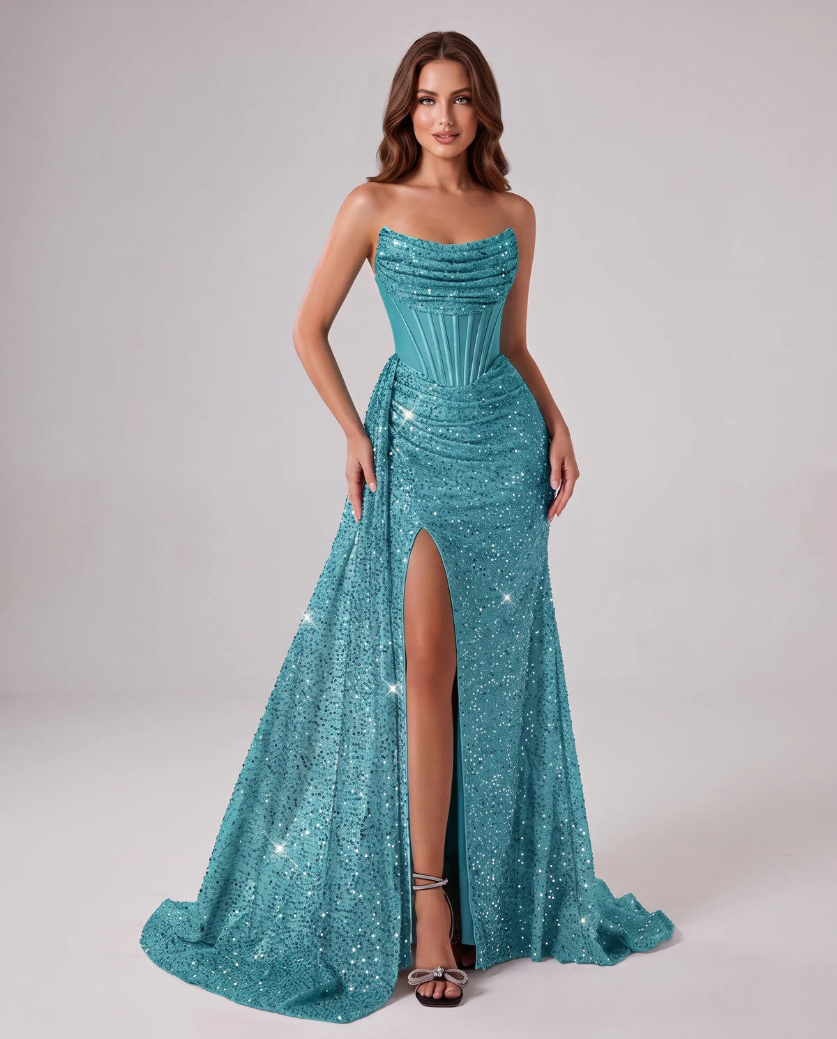 Maisonne Maxi Dresses — Blue