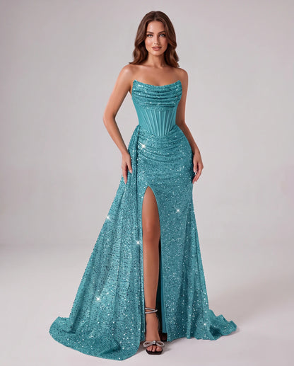 Maisonne Maxi Dresses — Blue
