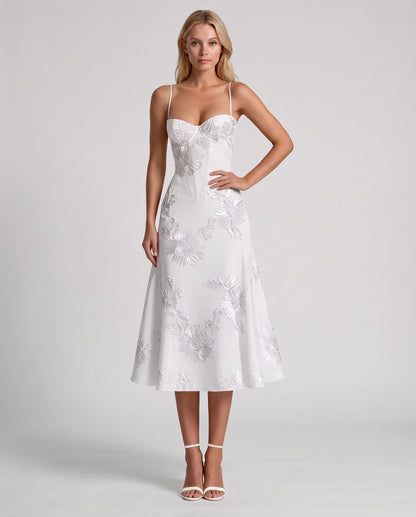 Majorelle Midi Dresses — White