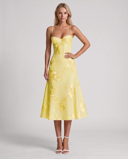 Majorelle Midi Dresses — Yellow