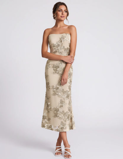 Mandarine Midi Dresses — Champagne | SKU: RB-257a52-champa2e-2,RB-257a52-champa2e-4,RB-257a52-champa2e-6,RB-257a52-champa2e-8,RB-257a52-champa2e-10,RB-257a52-champa2e-12,RB-257a52-champa2e-14,RB-257a52-champa2e-16,RB-257a52-champa2e-16W,RB-257a52-champa2e-18W,RB-257a52-champa2e-20W,RB-257a52-champa2e-22W