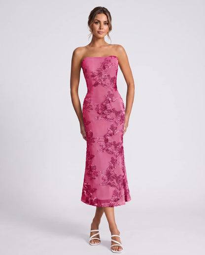 Mandarine Midi Dresses — Hot Pink