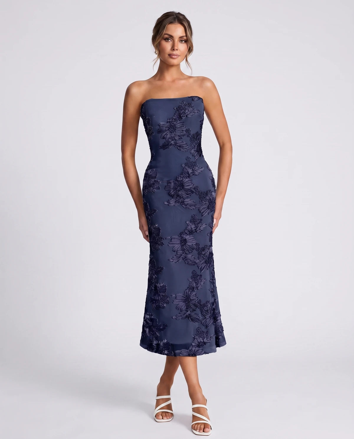 Mandarine Midi Dresses — Navy
