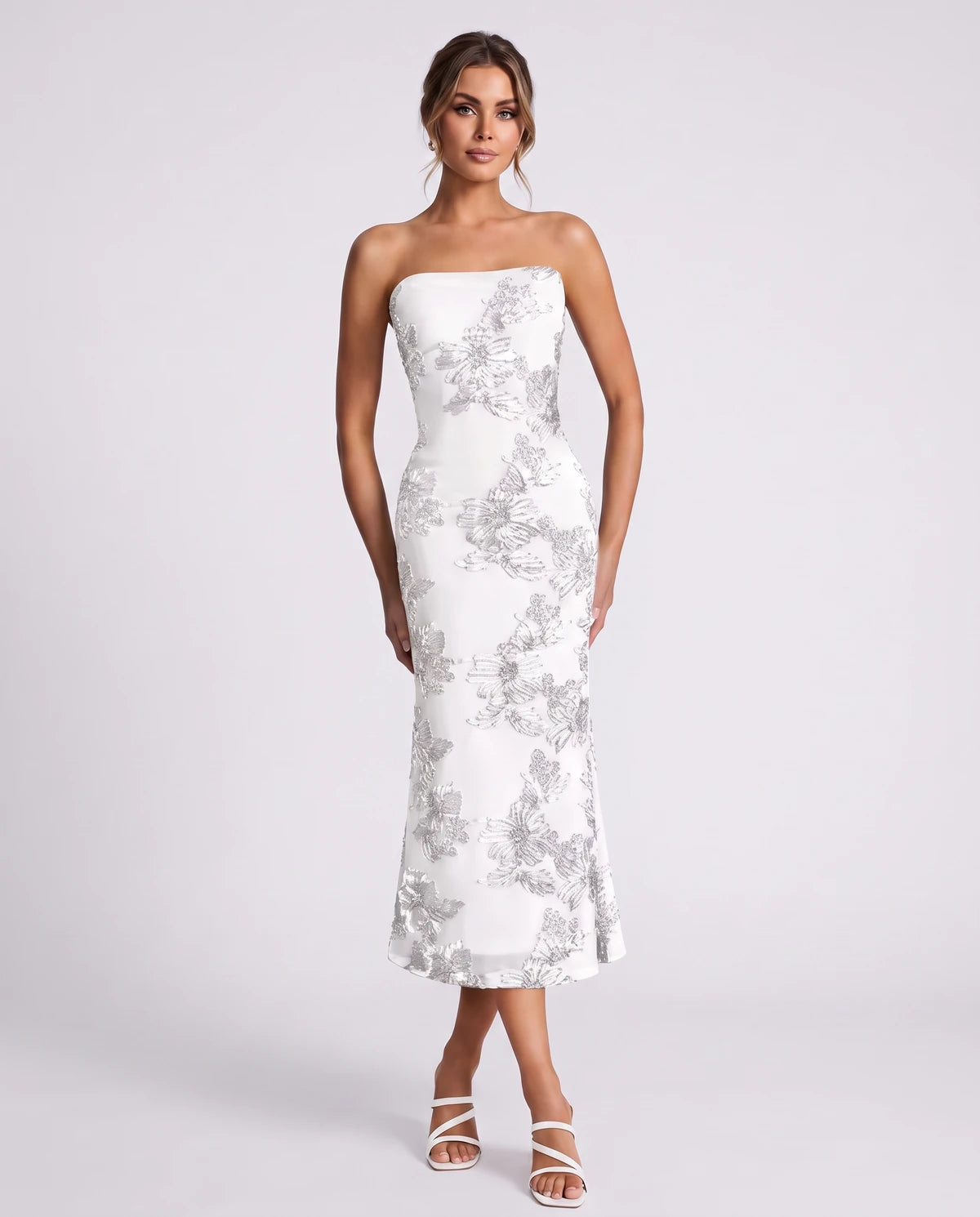 Mandarine Midi Dresses — White