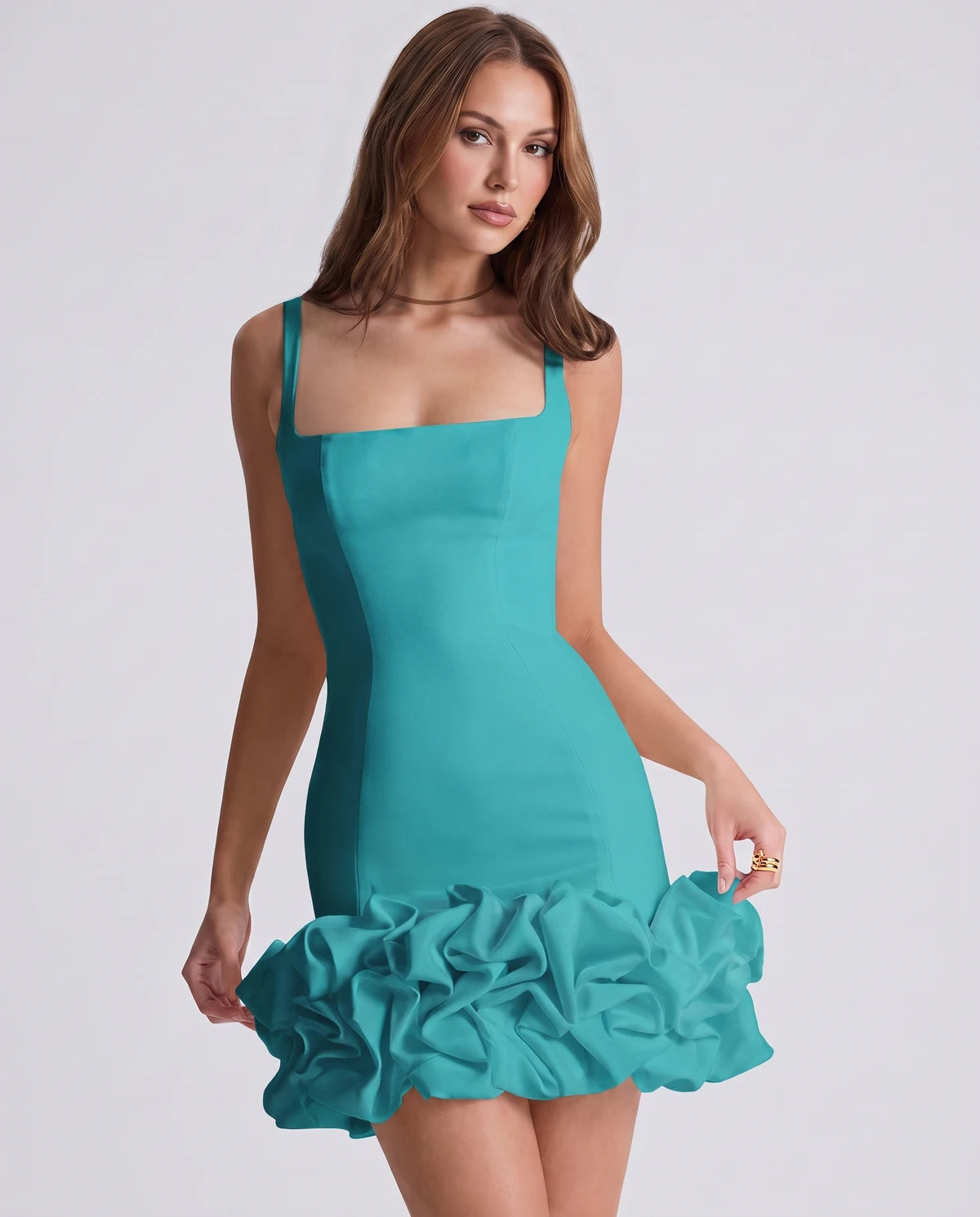 Marceline Mini Dresses — Aqua