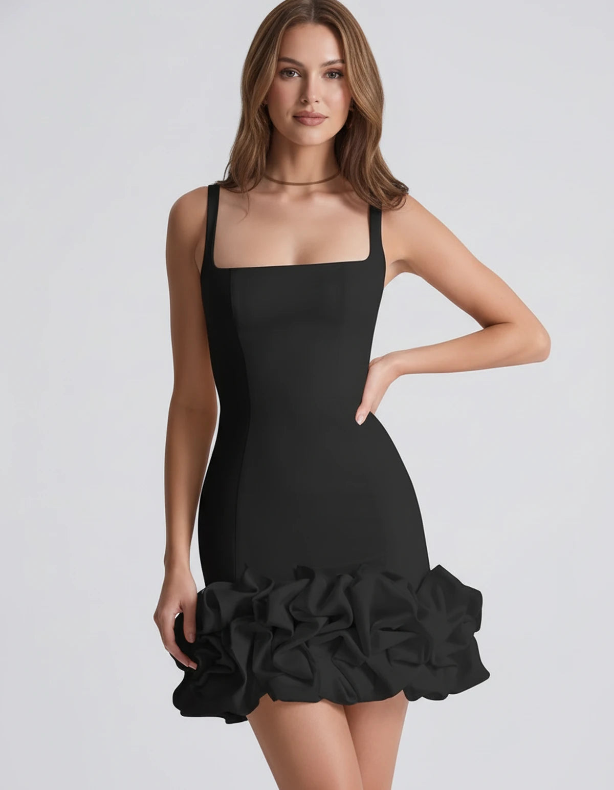Marceline Mini Dresses — Black | SKU: RB-fe4b06-black-2,RB-fe4b06-black-4,RB-fe4b06-black-6,RB-fe4b06-black-8,RB-fe4b06-black-10,RB-fe4b06-black-12,RB-fe4b06-black-14,RB-fe4b06-black-16,RB-fe4b06-black-16W,RB-fe4b06-black-18W,RB-fe4b06-black-20W,RB-fe4b06-black-22W