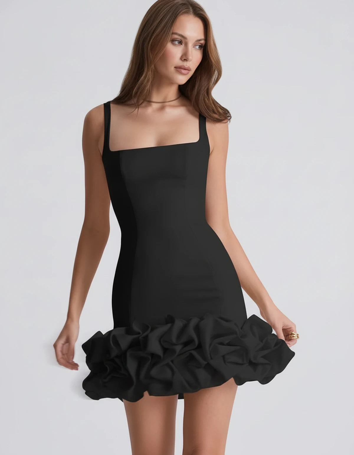 Marceline Mini Dresses — Black | SKU: RB-fe4b06-black-2,RB-fe4b06-black-4,RB-fe4b06-black-6,RB-fe4b06-black-8,RB-fe4b06-black-10,RB-fe4b06-black-12,RB-fe4b06-black-14,RB-fe4b06-black-16,RB-fe4b06-black-16W,RB-fe4b06-black-18W,RB-fe4b06-black-20W,RB-fe4b06-black-22W